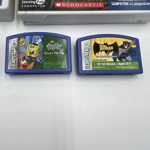 Lot 6 Leapfrog Game Cartridges Leapster cars SpongeBob Batman Star Wars dinosaur - Picture 5 of 10